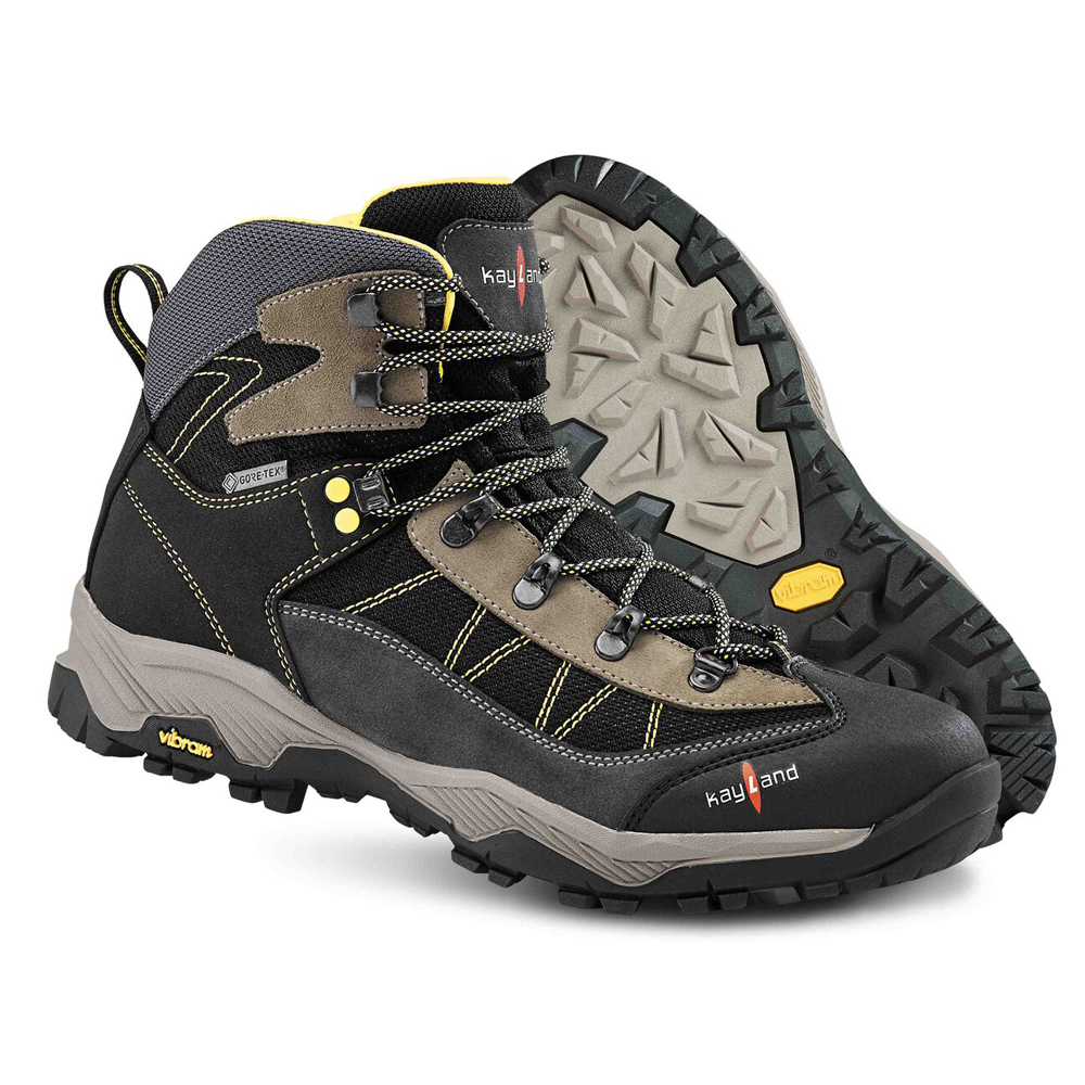 Vibram Sole Kayland Taiga GTX Erkek Yürüyüş Ayakkabısı Siyah,CT2683097